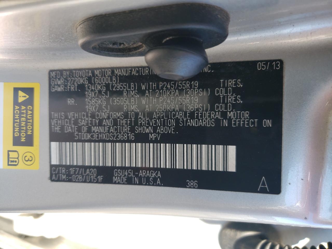 TOYOTA HIGHLANDER LIMITED