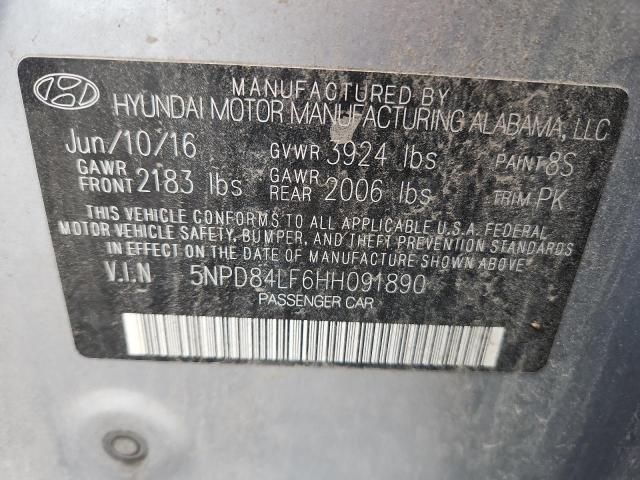 2017 HYUNDAI ELANTRA SE - 5NPD84LF6HH091890