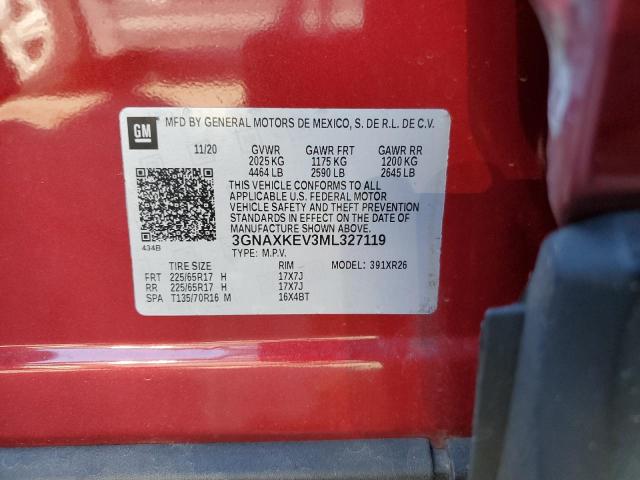 2021 CHEVROLET EQUINOX LT - 3GNAXKEV3ML327119