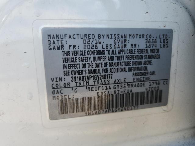 2016 NISSAN SENTRA S #3278595944