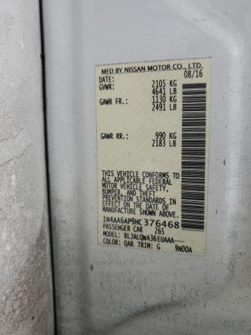 2017 NISSAN MAXIMA 3.5 1N4AA6AP9HC376468