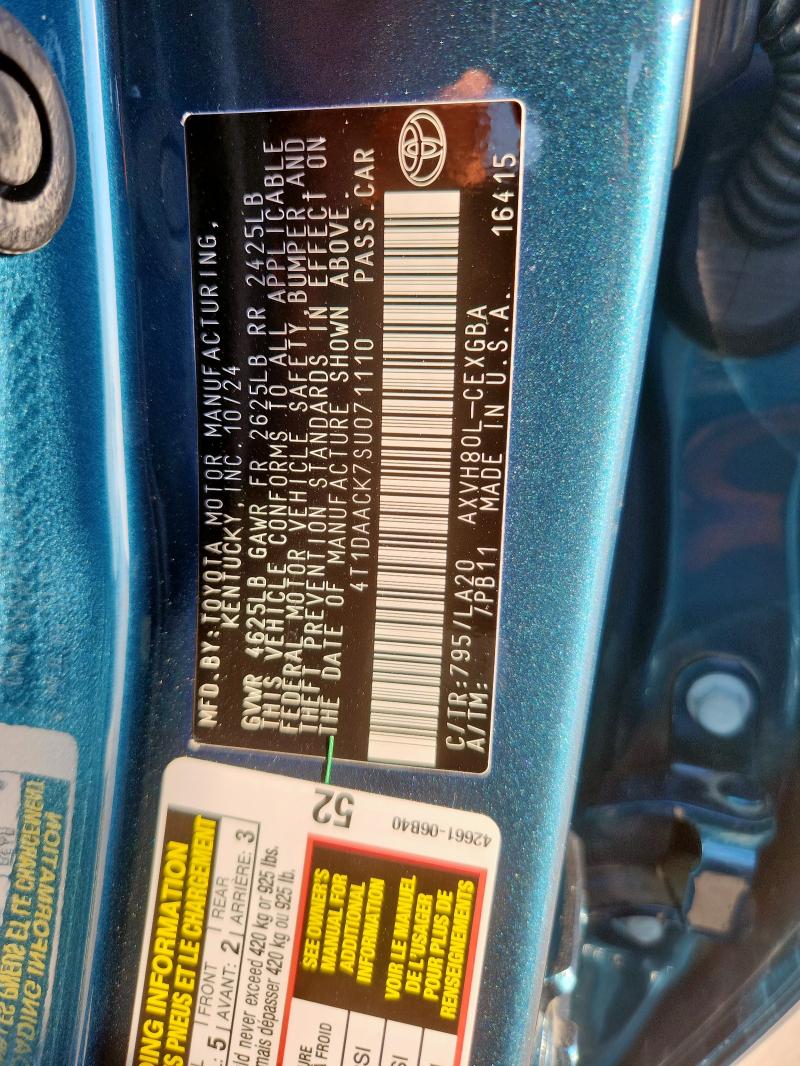 2025 TOYOTA CAMRY XSE - 4T1DAACK7SU071110