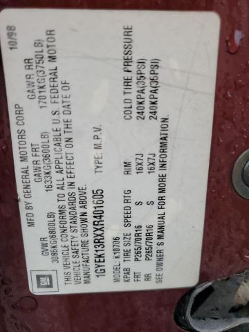 1999 CADILLAC ESCALADE #3296395636