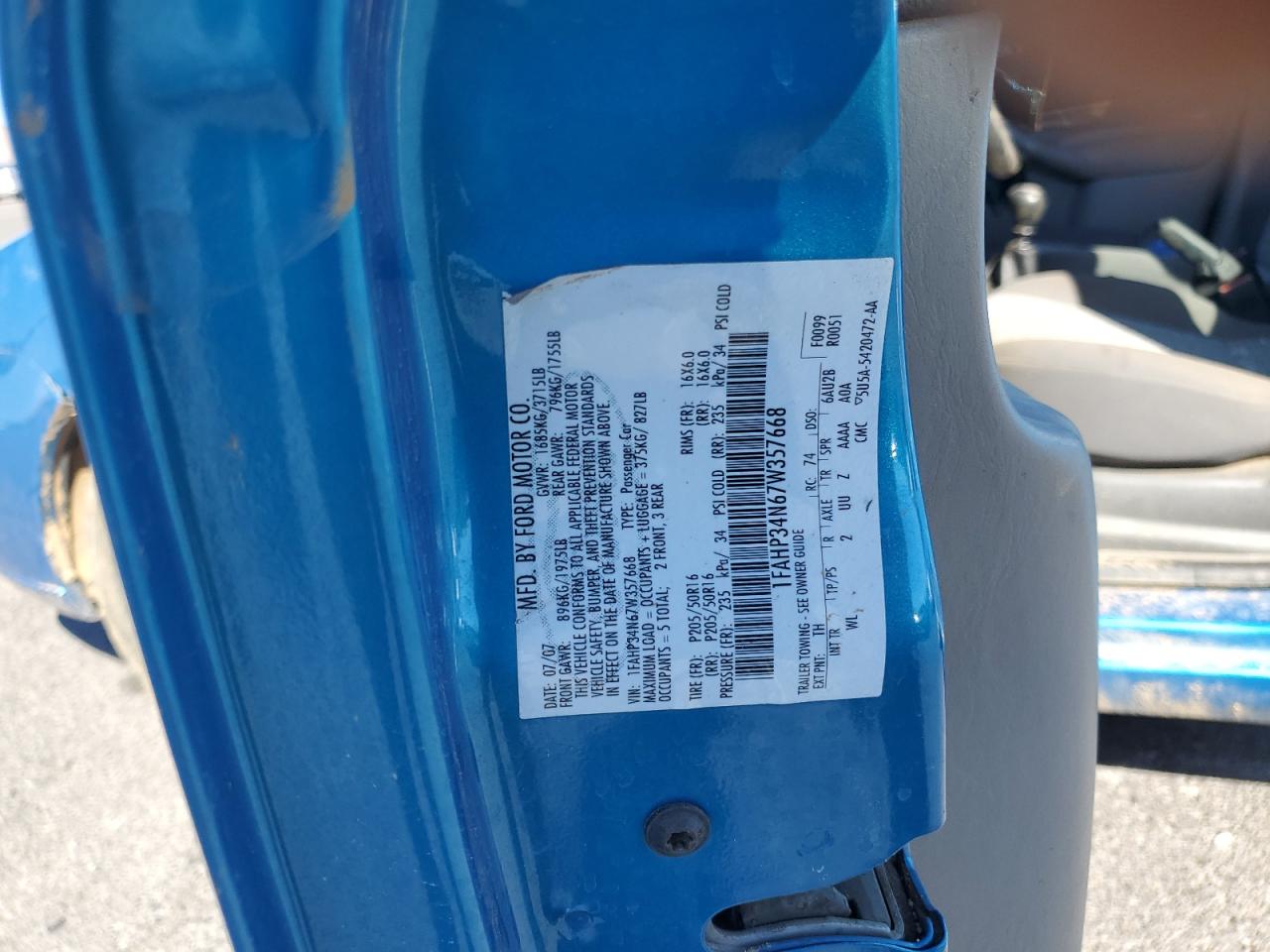 Lot #3285940570 2007 FORD FOCUS ZX4