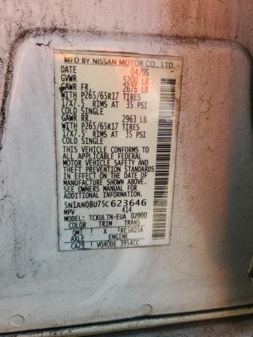 2005 NISSAN XTERRA OFF #3281506995