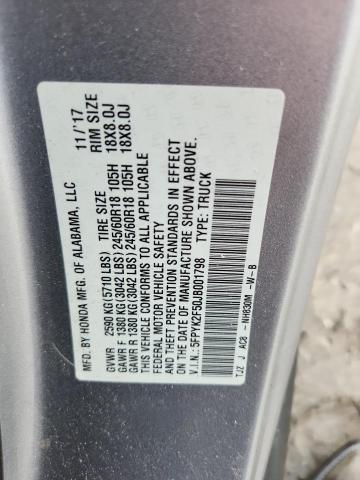 2018 HONDA RIDGELINE #3302694041