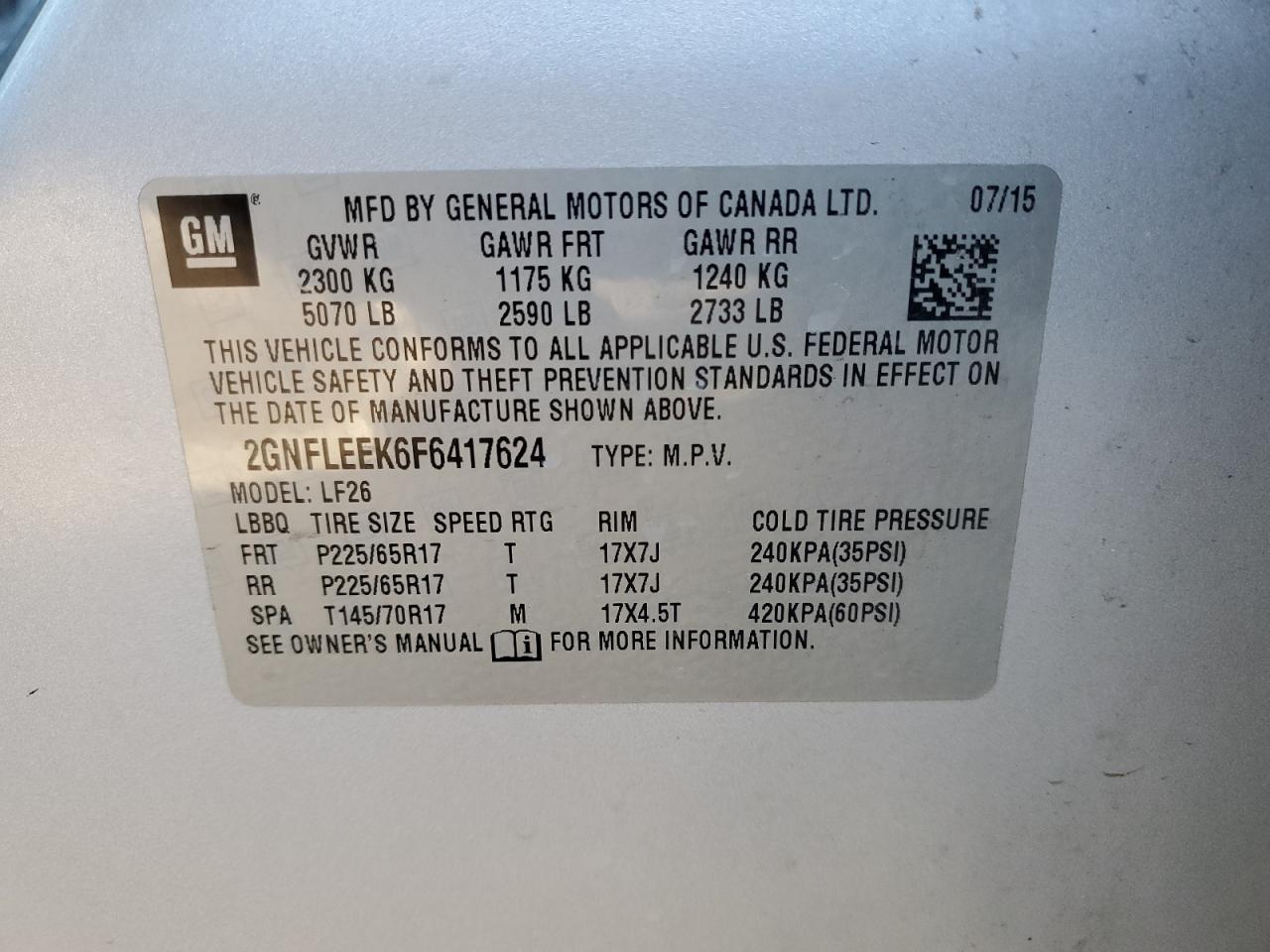 CHEVROLET EQUINOX LS