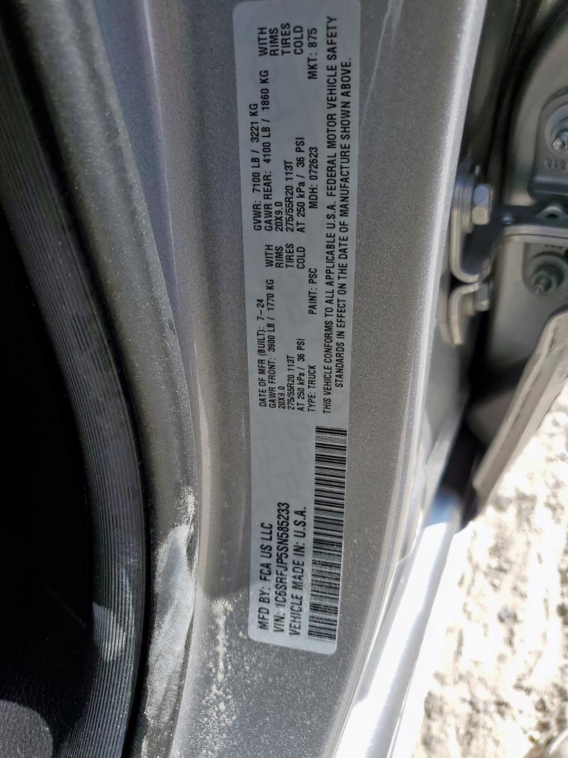 2025 RAM 1500 LARAM 1C6SRFJP5SN585233