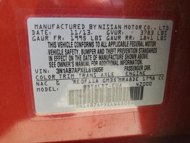 2014 NISSAN SENTRA S #3286593207