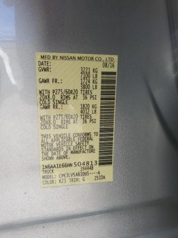 2017 NISSAN TITAN SV - 1N6AA1E66HN504813