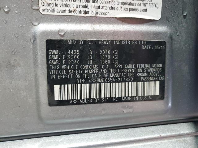 2010 SUBARU LEGACY 2.5 - 4S3BMBK65A3247833