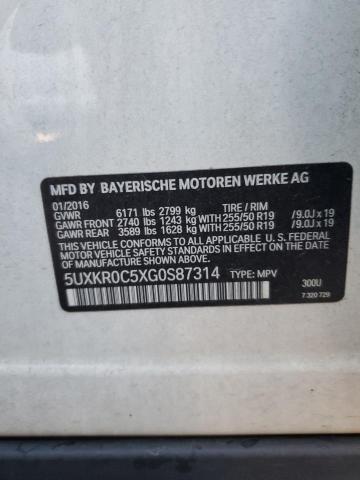 2016 BMW X5 XDRIVE3 5UXKR0C5XG0S87314