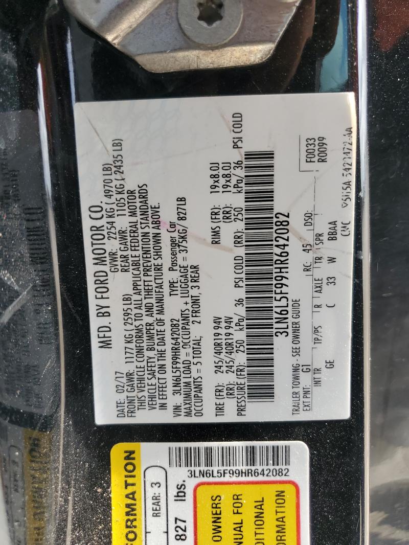 2017 LINCOLN MKZ RESERV #3291631255