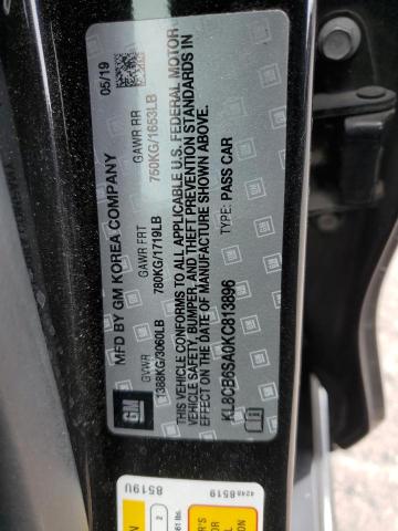 2019 CHEVROLET SPARK LS - KL8CB6SA0KC813896