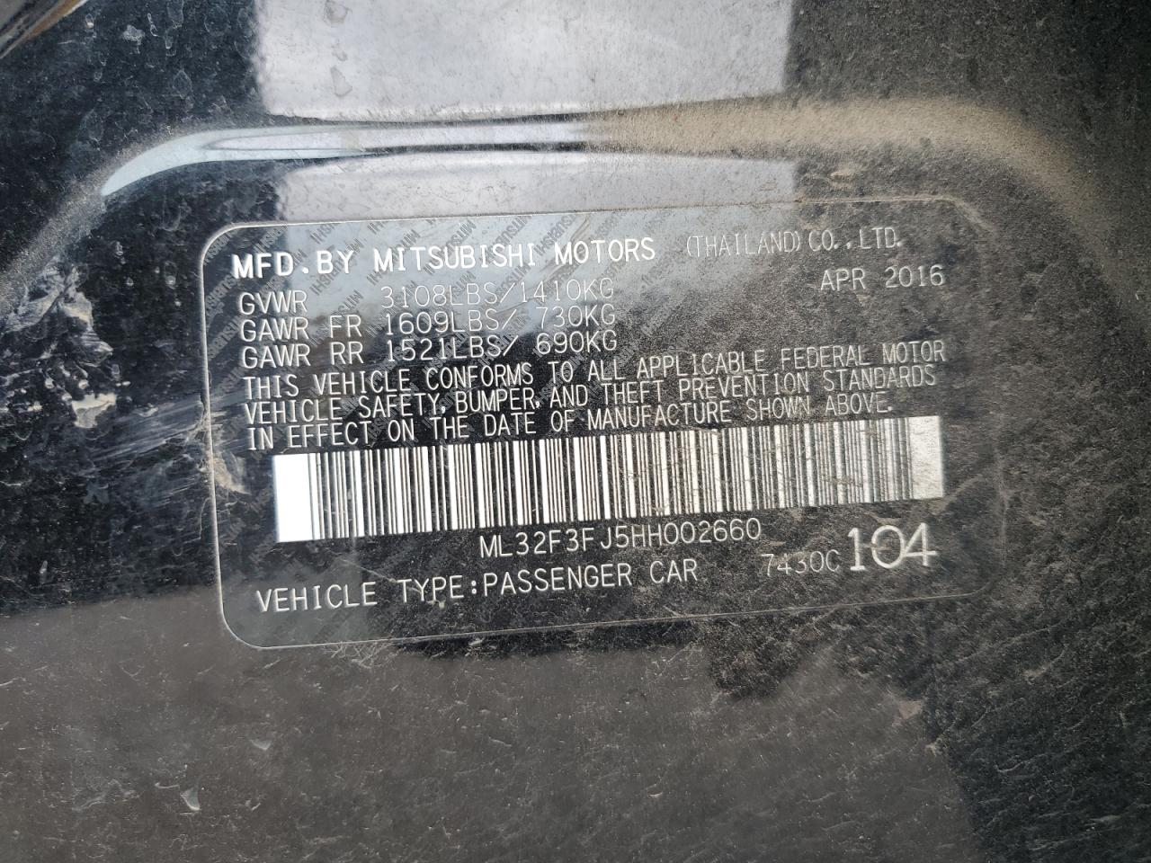 MITSUBISHI MIRAGE G4 ES