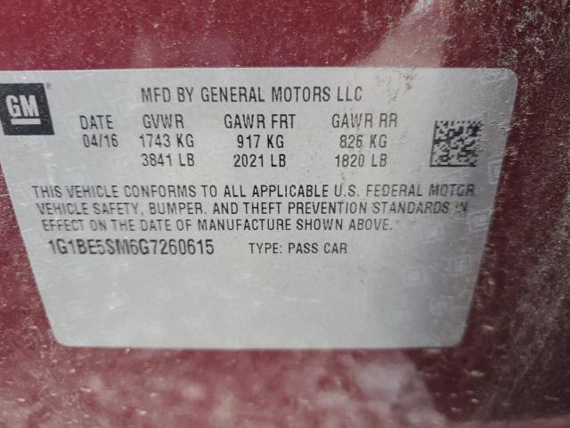 2016 CHEVROLET CRUZE LT #3270835432