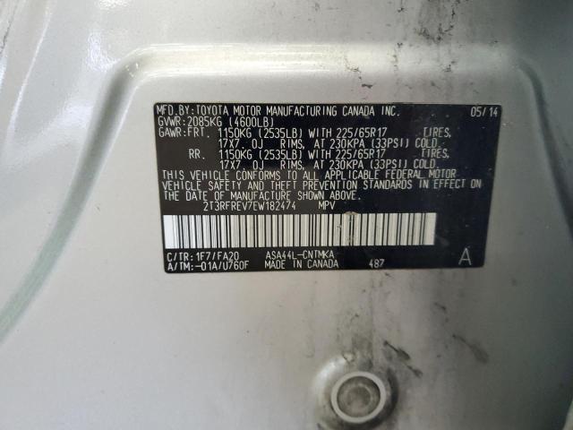 2014 TOYOTA RAV4 XLE - 2T3RFREV7EW182474