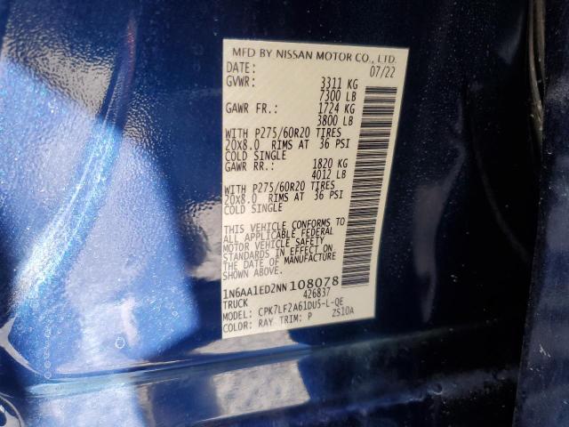 2022 NISSAN TITAN SV #3301944430