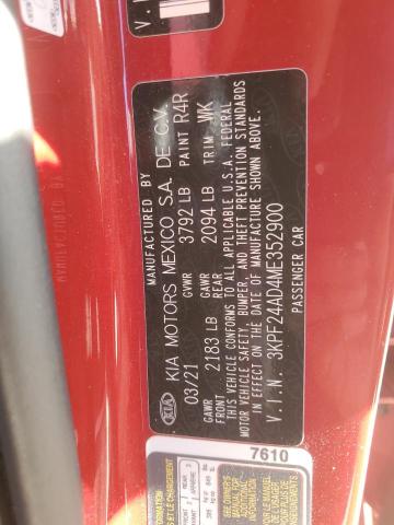 2021 KIA FORTE FE #3294686044