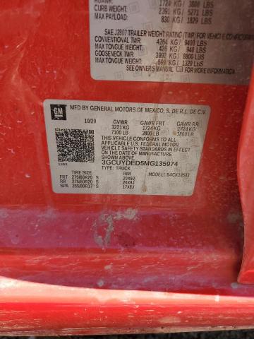 2021 CHEVROLET SILVERADO K1500 LT - 3GCUYDED5MG135974