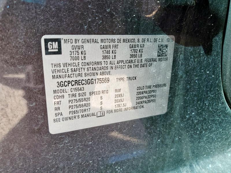 2016 CHEVROLET SILVERADO #3278971124