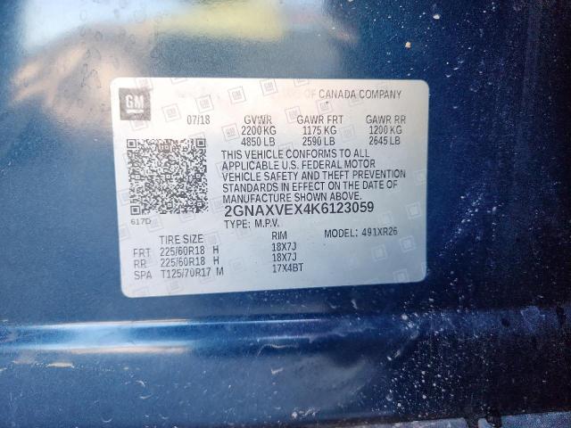 2019 CHEVROLET EQUINOX LT - 2GNAXVEX4K6123059