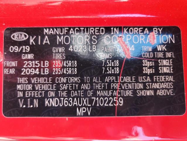 2020 KIA SOUL GT LI KNDJ63AUXL7102259