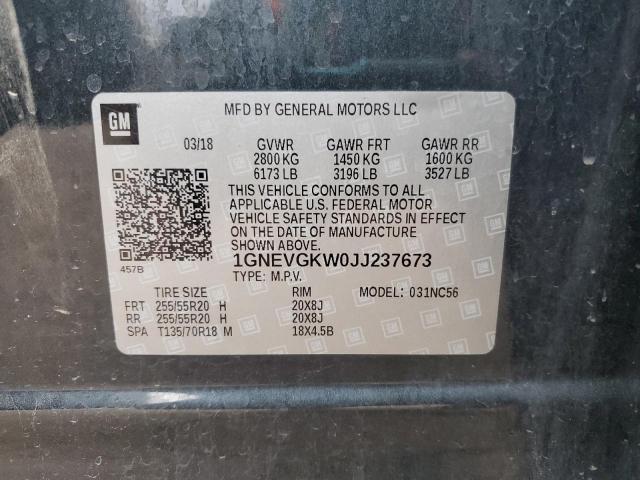 2018 CHEVROLET TRAVERSE LT - 1GNEVGKW0JJ237673