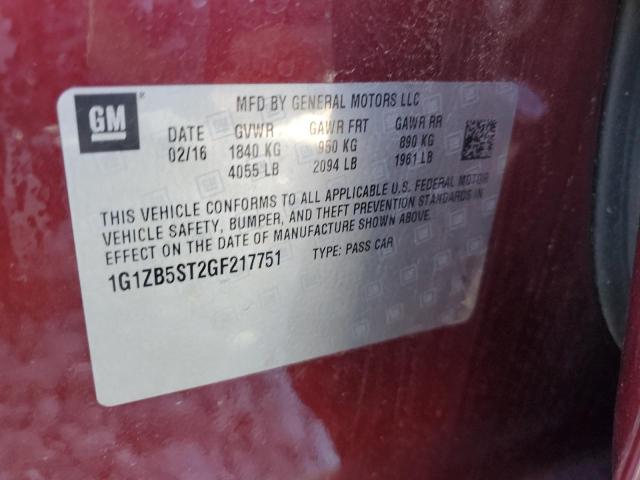 2016 CHEVROLET MALIBU LS - 1G1ZB5ST2GF217751