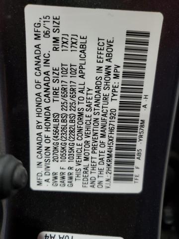 2015 HONDA CR-V EX - 2HKRM4H5XFH671920