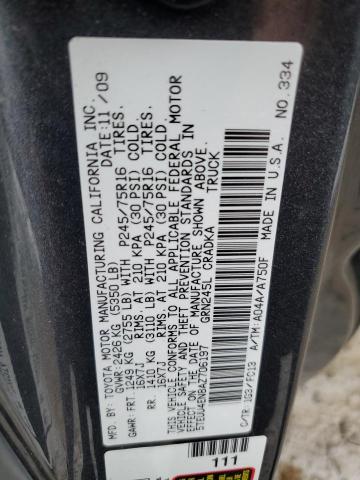 2010 TOYOTA TACOMA ACC #3269786695