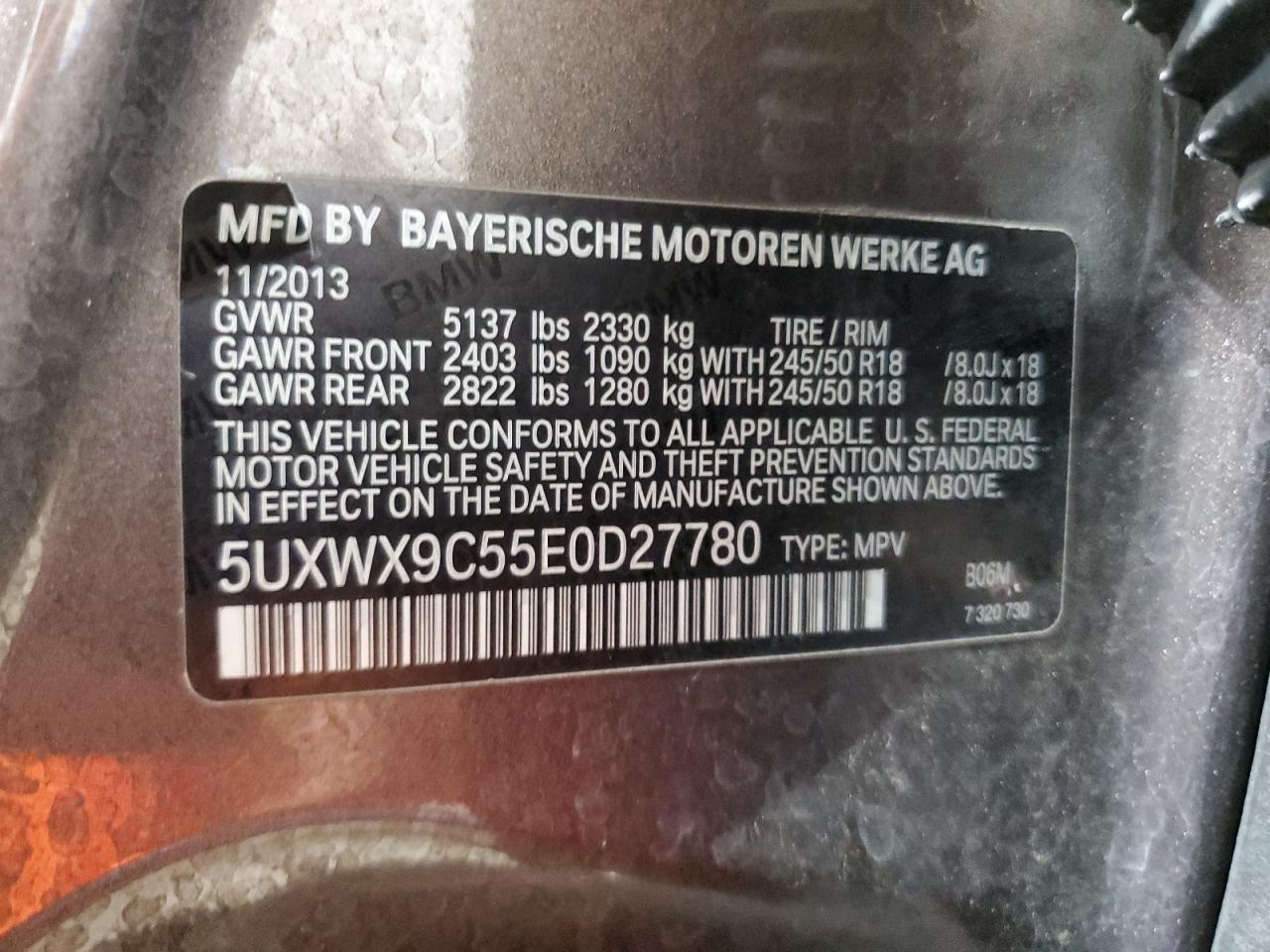 Lot #3268863246 2014 BMW X3 XDRIVE2