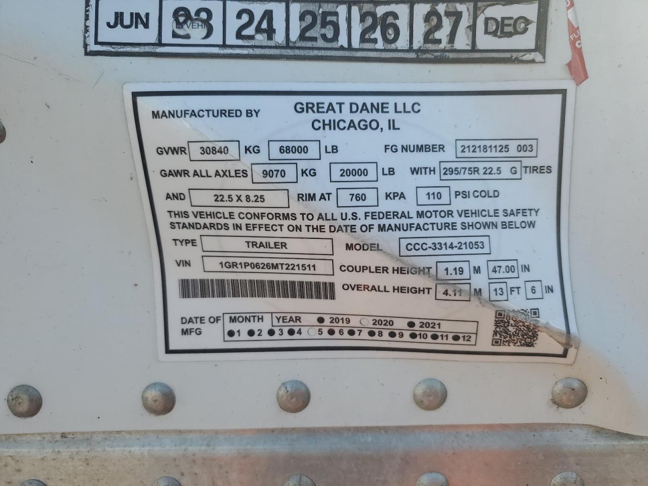 Lot #3274648781 2021 GREAT DANE UNKNOWN