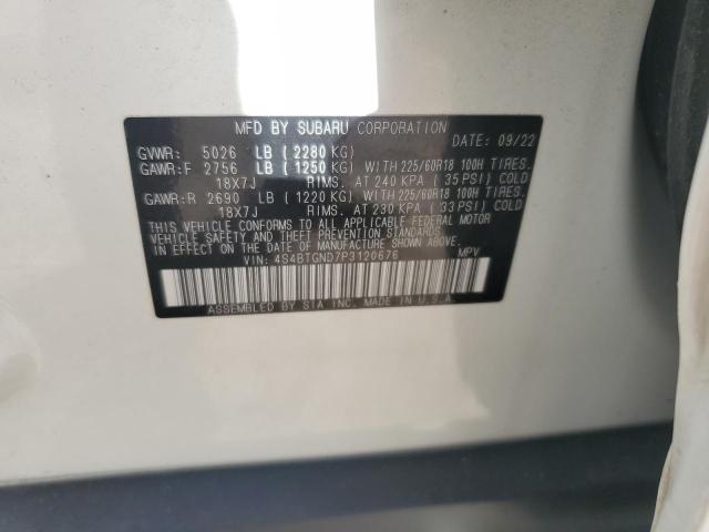 2023 SUBARU OUTBACK LI 4S4BTGND7P3120676