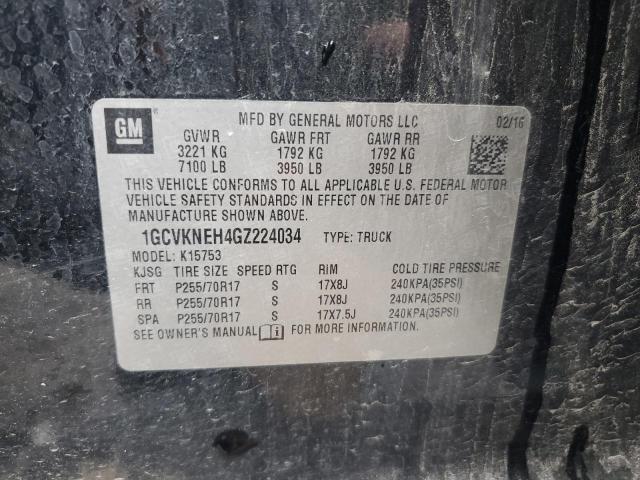 2016 CHEVROLET SILVERADO K1500 1GCVKNEH4GZ224034