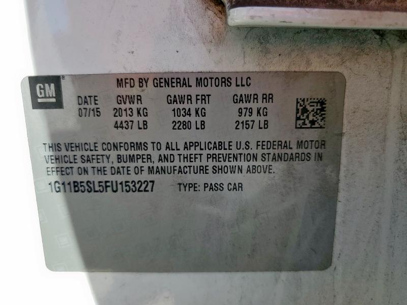 2015 CHEVROLET MALIBU LS - 1G11B5SL5FU153227