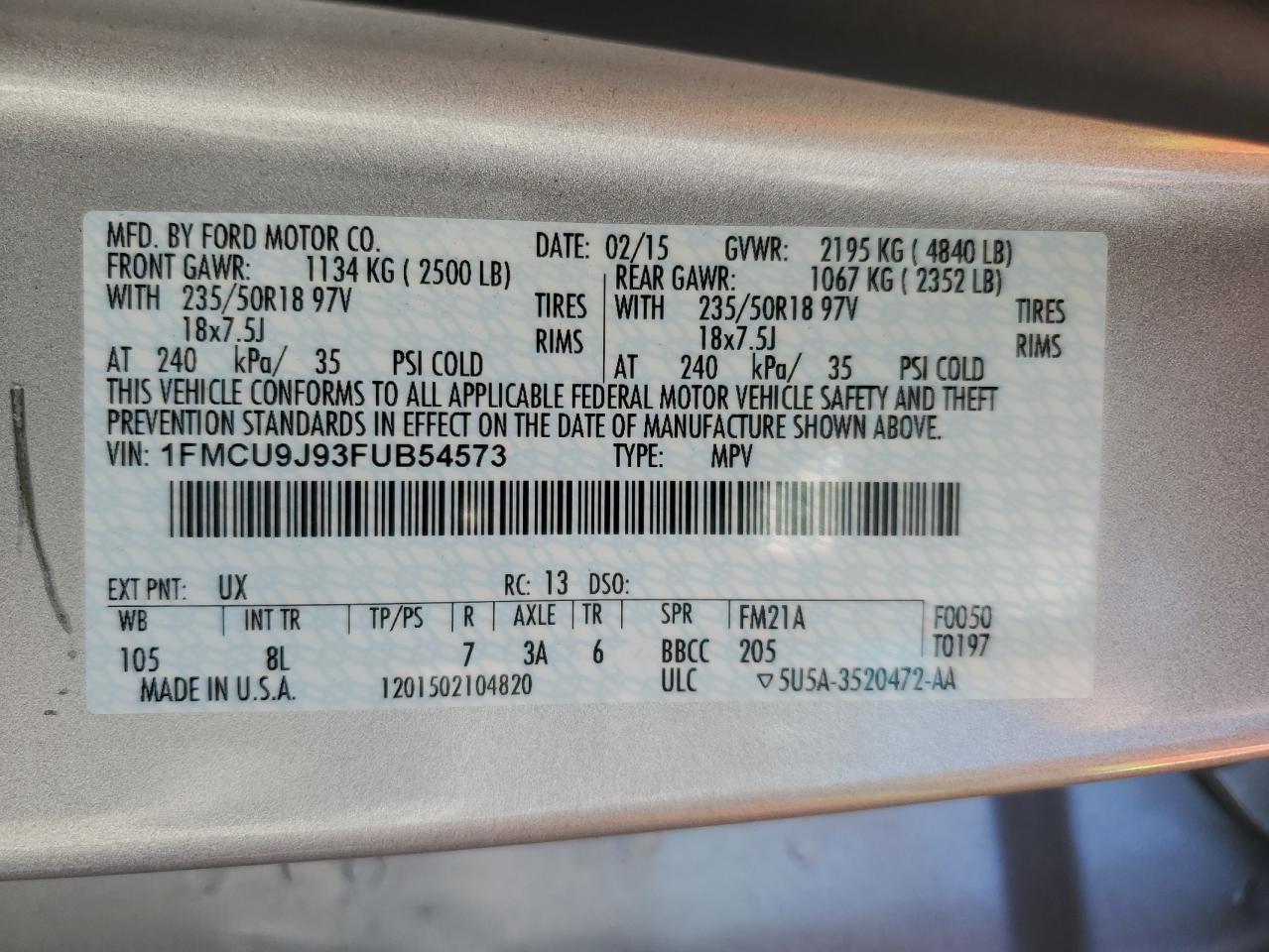 FORD ESCAPE TITANIUM