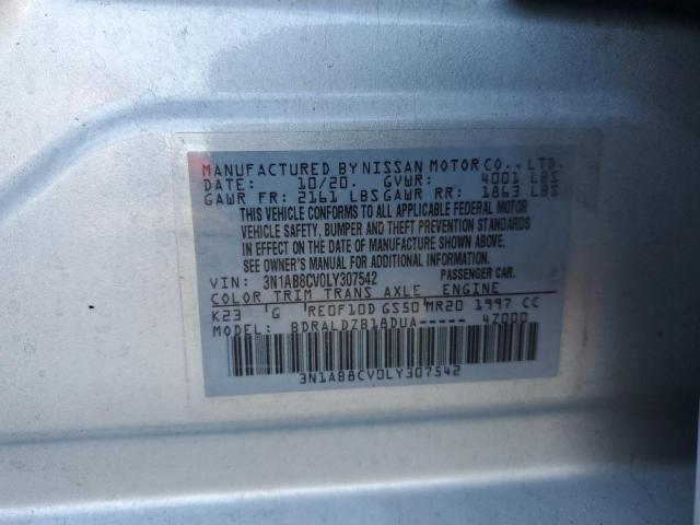 2020 NISSAN SENTRA SV 3N1AB8CV0LY307542