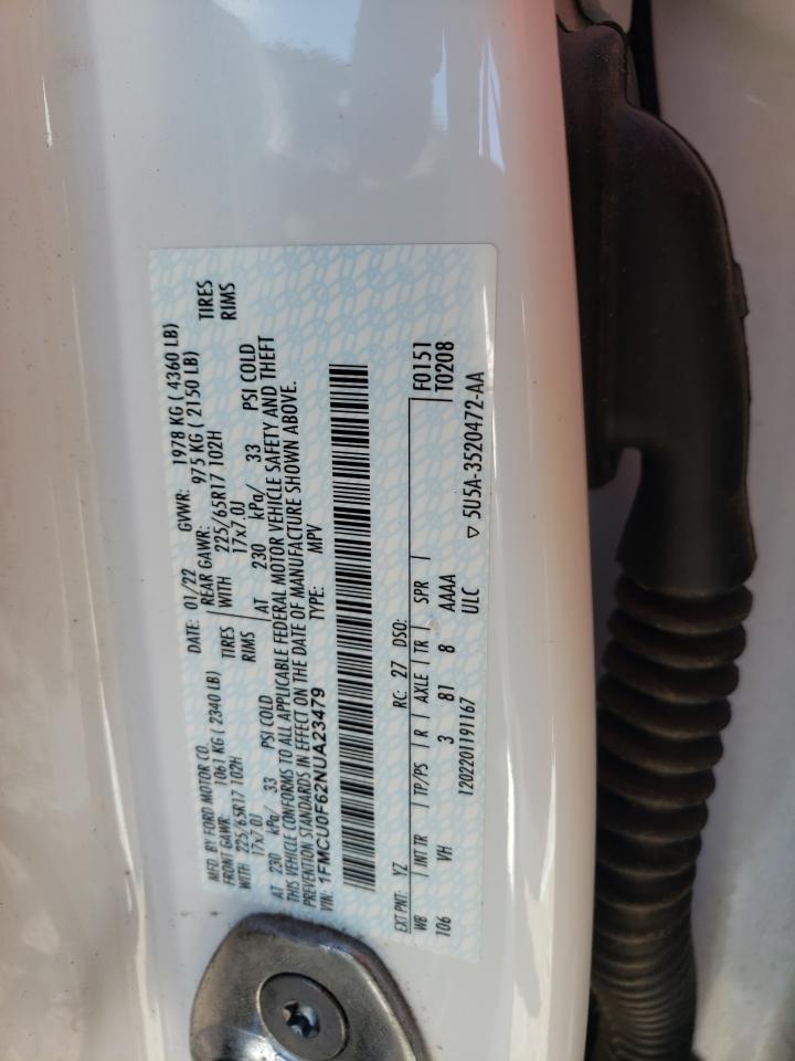 Lot #3301801338 2022 FORD ESCAPE S