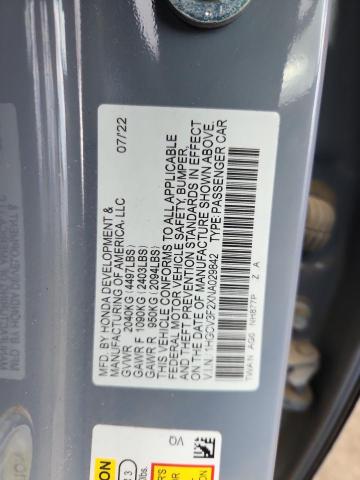 2022 HONDA ACCORD HYB 1HGCV3F2XNA029842