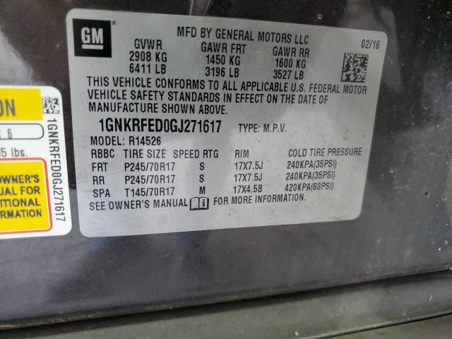 2016 CHEVROLET TRAVERSE LS 1GNKRFED0GJ271617