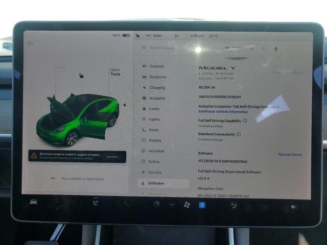 2020 TESLA MODEL Y - 5YJYGDEE8LF035241