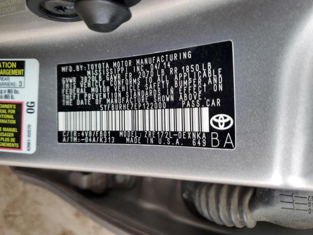 2014 TOYOTA COROLLA L #3293460440