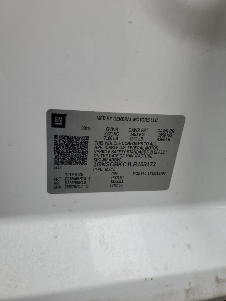 Lot #3312744090 2020 CHEVROLET TAHOE C1500 LT