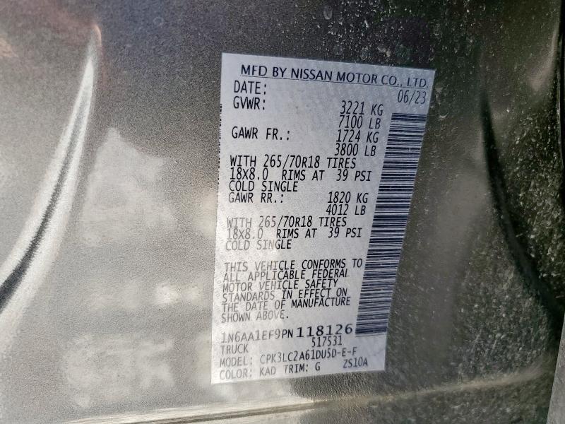 2023 NISSAN TITAN SV - 1N6AA1EF9PN118126