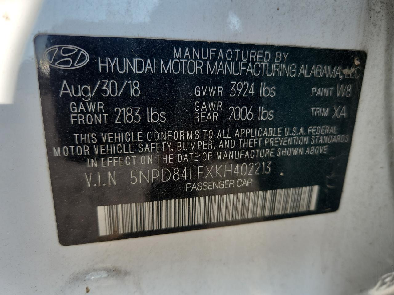 Lot #3297914776 2019 HYUNDAI ELANTRA SE