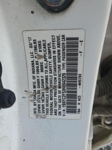 2017 HONDA CIVIC LX - 19XFC2F53HE042326