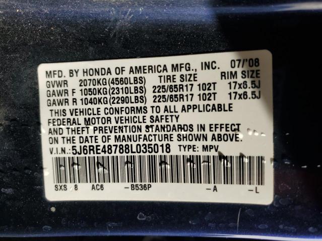 2008 HONDA CR-V EXL #3289070362