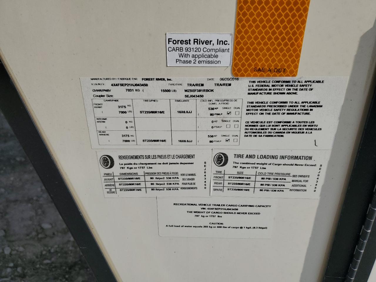 Lot #3303865708 2017 WILDWOOD SIERRA