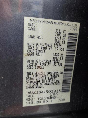 2020 NISSAN TITAN SV #3290297220